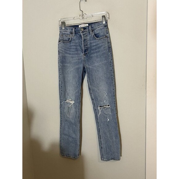 Aritzia Denim Forum The Arlo High Rise Straight 28L Size 26 - Picture 1 of 13